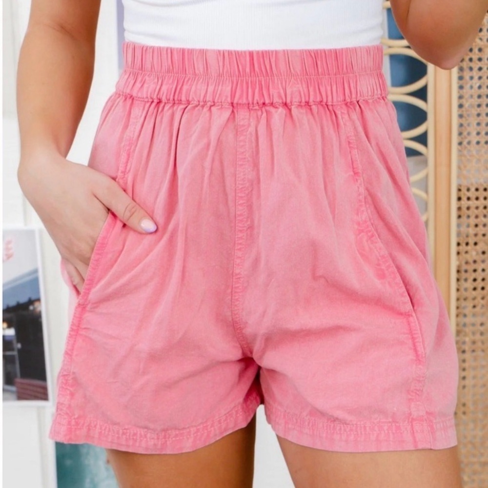 Free People Get Free pull on poplin shorts, XS
